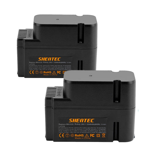 SHENTEC PLG 2 STUKS 3.0AH 28V Li-ion ACCU VOOR Worx WG790E WG754E WG794E WG755E WA3225 WA3565