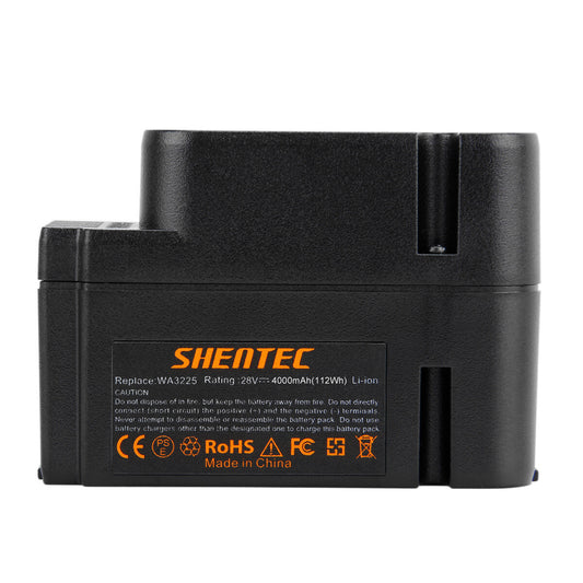 SHENTEC 4.0Ah 28V Li-ion vervangbare accu voor Worx WA3225 WA3565 WG754E WG790E WG791E.1 WG796E.1