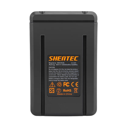SHENTEC 3.0Ah 40V Li-ion Batterij Voor WORX WA3536 WA3734 WG268E WG568E WG168E WG368E WG770E