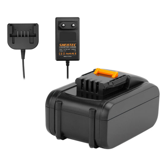 SHENTEC 20V Li-Ion Battery + Charger for Worx WA3551.1 WA3551 WA3553 WA3516 WG169 WX372