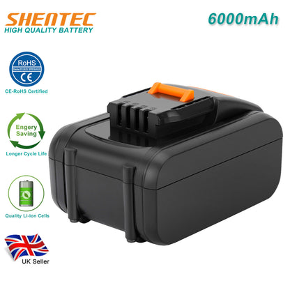 SHENTEC 6000mAh 20V Li-Ion accu voor Worx WA3551.1 WG169 WX372 WX166 WX372 WX390 WX166