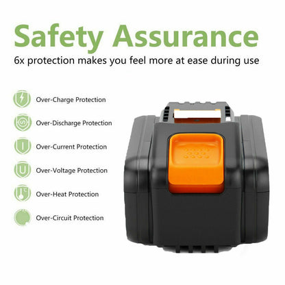 SHENTEC 20V 6000mAh Vervangende accu voor Worx WA3551.1 WX170 WX372 WX390 WA3516 WA3549.1