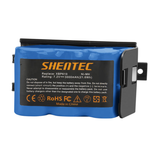 SHENTEC 3000mAh 7.2V Ni-MH vervangingsbatterij voor Shark XBP-610 XBP610 EU-36000 UV610DT